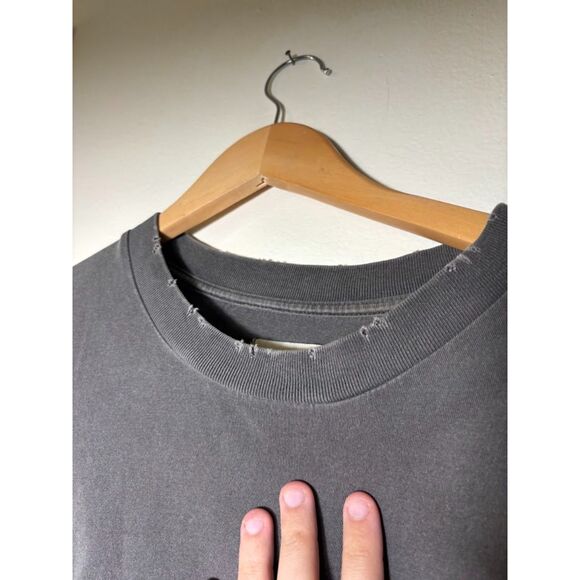 ELWOOD T shirt core tee size medium charcoal gray minimalist staple distressed - Picture 5 of 7